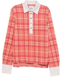 Vivienne Westwood - Check-Pattern Long-Sleeve Polo Shirt - Lyst