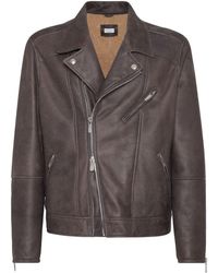 Brunello Cucinelli - Shearling-lined Leather Jacket - Lyst