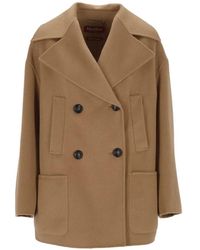 Max Mara - Chaquetón Con Doble Botonadura - Lyst