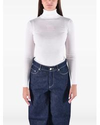 Elisabetta Franchi - Ribbed Knit Turtleneck Top - Lyst