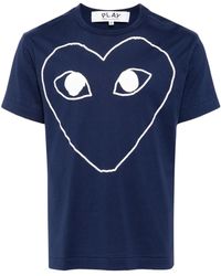 COMME DES GARÇONS PLAY - Signature Heart Print Cotton T-Shirt - Lyst