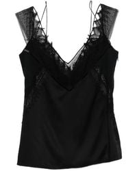 Tom Ford - Lace-Trim Satin Top - Lyst