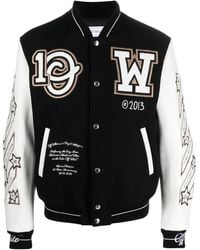 Off-White c/o Virgil Abloh - Logic Varsity Jacket - Lyst
