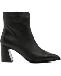 Bruno Premi - Pointed-Toe Leather Ankle Boots - Lyst