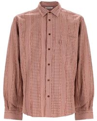 YMC - Curtis Check-Print Textured Shirt - Lyst