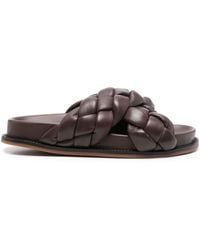 Fabiana Filippi - Braided Leather Flat Sandals - Lyst