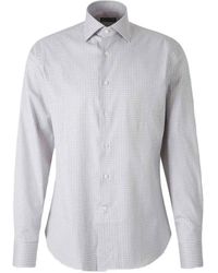 Canali - Checked Long-Sleeved Shirt - Lyst