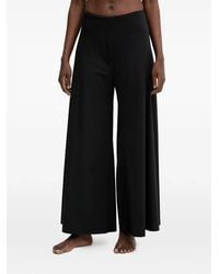 Guess - Gaia Logo-Patch Palazzo Pants - Lyst