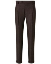 Berwich - Retrolong Check-Pattern Pleated Trousers - Lyst