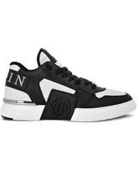 Philipp Plein - Phantom Kicks Skull-Plaque Leather Sneakers - Lyst