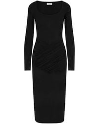Violante Nessi - Moore Long-Sleeve Ruched-Effect Midi Dress - Lyst