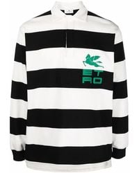 Etro - Cotton Long Sleeve Polo Shirt - Lyst