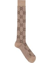 Gucci Socken mit GG-Logo - Braun