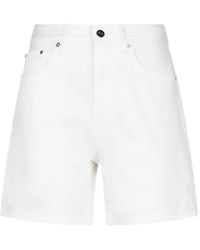 Anine Bing - Kat Logo-Patch Denim Shorts - Lyst