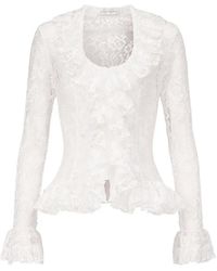 Ludovic de Saint Sernin - Ruffled Lace Top - Lyst