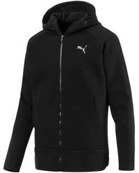 PUMA - Hooded Zip-Up T-Shirt - Lyst