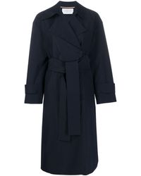 Harris Wharf London Gabardina oversize con doble botonadura - Azul