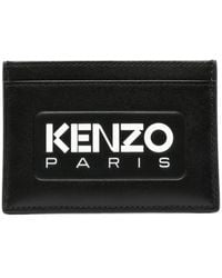 KENZO - Portafoglio con logo goffrato - Lyst