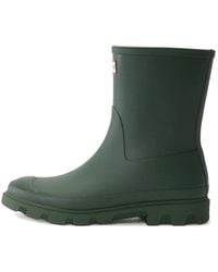 HUNTER - Downpour Short Logo-Patch Rain Boots - Lyst