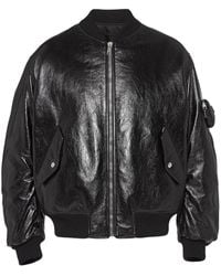 Prada - Nappa Leather Bomber Jacket - Lyst