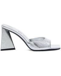 The Attico - Devon Sandalen im Metallic-Look 100mm - Lyst
