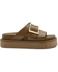 Palomitas By Paloma Barcelo' - Demi Buckle-Detail Leather Sandals - Lyst