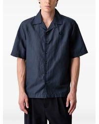 Fred Perry - Embroidered-Logo Camp-Collar Shirt - Lyst