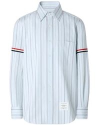 Thom Browne - Camisa Con Brazalete Y Rayas - Lyst