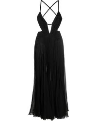 Roberto Cavalli - Draped Backless Silk Dress - Lyst