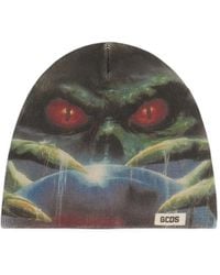 Gcds - Gothic Graphic-Print Beanie Hat - Lyst