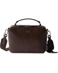 Prada - Brique Leather Bag - Lyst