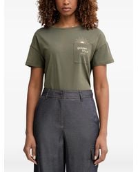 Liu Jo - Logo-Print Chest-Pocket T-Shirt - Lyst