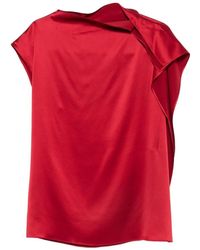 Sportmax - Haut Volanté À Encolure Asymétrique - Lyst