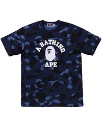 A Bathing Ape - Camouflage-print Cotton T-shirt - Lyst