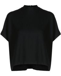 Lenny Niemeyer - Mock-Neck Cropped T-Shirt - Lyst