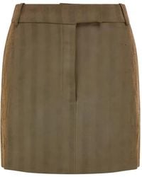 Ferragamo - Herringbone Mini Skirt - Lyst