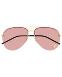 Saint Laurent - Classic 11 M Pilot-Frame Sunglasses - Lyst