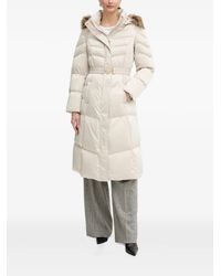 Guess - Fur Hooded Belted Jacket - Lyst