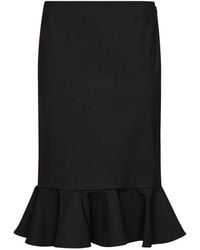 GIUSEPPE DI MORABITO - Ruffled-Hem Straight Midi Skirt - Lyst