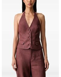 Bardot - Domenica Halterneck Button-Up Top - Lyst