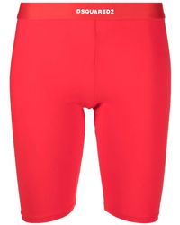DSquared² - Bermudas biker con logo en la cintura - Lyst