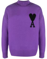 Ami Paris - Ami De Coeur Rollkragenpullover - Lyst