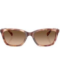 Emporio Armani - Tortoiseshell-Effect Rectangle-Frame Sunglasses - Lyst