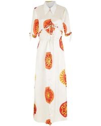 Amir Slama - Sun-Print Long Shirt Dress - Lyst