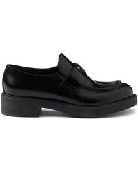 Prada - 50 Mm Chocolate Loafers - Lyst