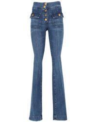 The Seafarer - Anais Button-Down Flared Jeans - Lyst