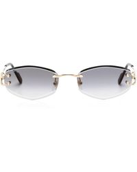 Cartier - Sonnenbrille mit ovalem Gestell - Lyst