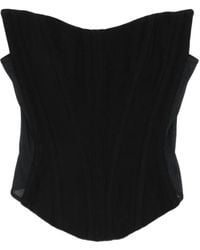 Mugler - Strapless Corset-Style Top - Lyst