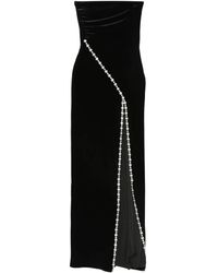 Nissa - Crystal-Embellished Velvet Maxi Dress - Lyst