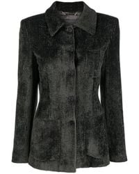 Alberta Ferretti - Corduroy Button-Up Jacket - Lyst